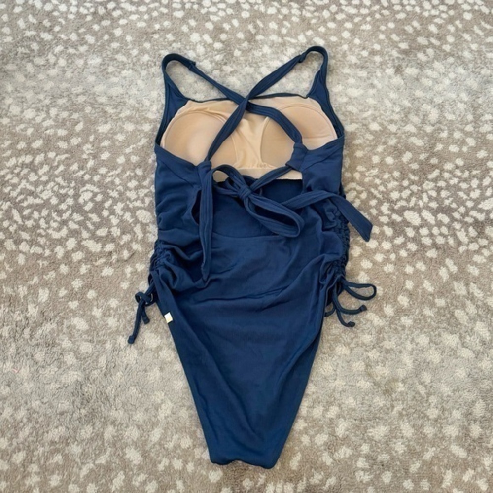 Summersalt The Maternity Cinched Current Navy Dee… - image 8